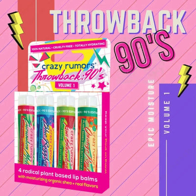 CRAZY RUMORS LIP BALM THROWBACK: 90'S MIX SET - 4 PACK - Yes Apparel