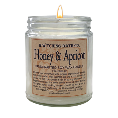 Honey & Apricot Handcrafted Soy Wax Candle - 90hrs - Yes Apparel