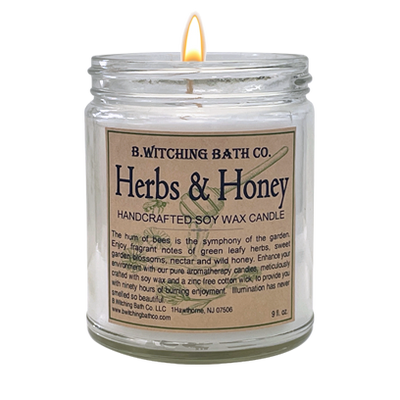 Herbs & Honey Soy Wax Candles 9oz - 90+ Burn Hrs. - Yes Apparel