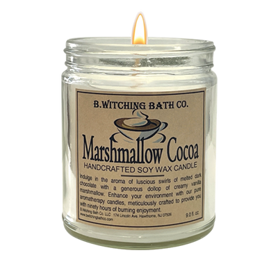 Marshmallow Cocoa Soy Wax Candle 9oz. - 90+ Burn Hrs. - Yes Apparel