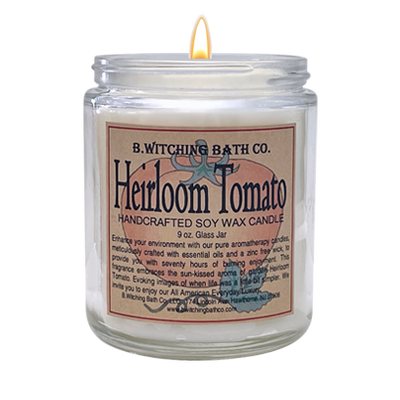 Heirloom Tomato Soy Wax Candles 9oz - 90+ Burn Hrs. - Yes Apparel